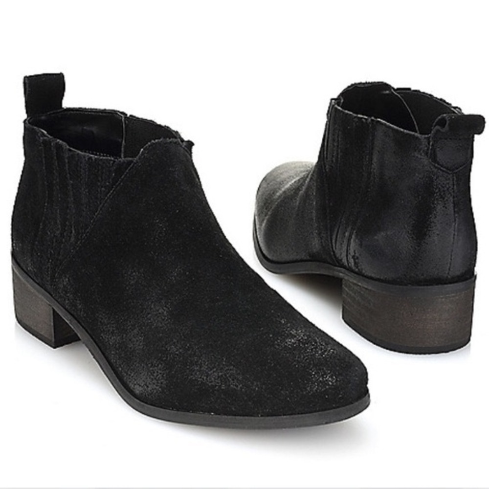 coconuts by matisse el torone black suede ankle boots booties shoes size 8.5